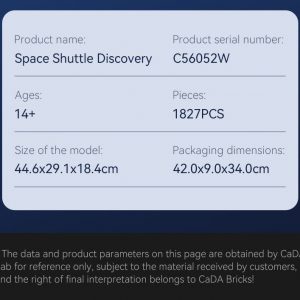 Cada C56052w Master1 80 Nasa Space Shuttle Discovery Detail 18