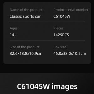 Cada C61045w Master Classic Sports Car Detail 19