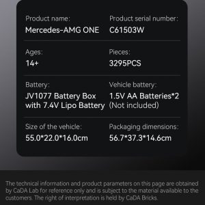 Cada C61503w Master 1 8 Mercedes Amg One Ship From Us Detail 33
