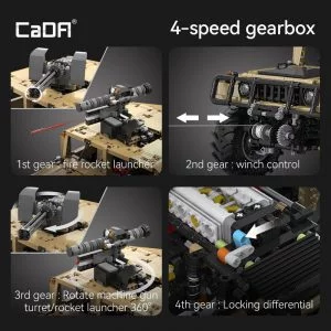 CaDa C61036W CaDA HUMVEE Vehicle — achat malin sur Planet-Brick (vue détail 8)