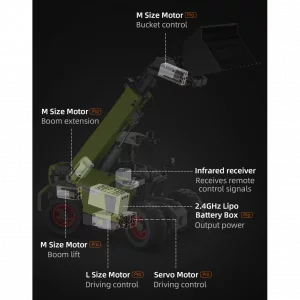 CaDa C61051W Telehandler With Full Functional Remote Control Unit — où acheter au meilleur tarif sur Planet-Brick (vue détail 11)