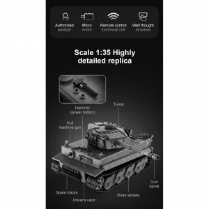 CaDa C61071W WW II German Tiger Tank — bons plans et promos sur Planet-Brick (vue détail 12)