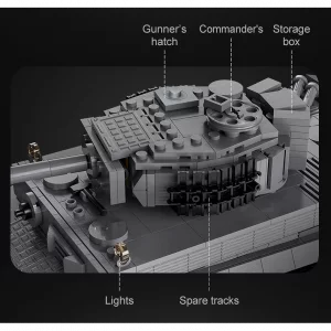 CaDa C61071W WW II German Tiger Tank — comparez les prix sur Planet-Brick (vue détail 13)