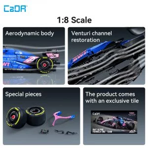 CaDa C64012W CaDA Scale Alpine A525 Formula 1 Car Building Set — comparatif marchands sur Planet-Brick (vue détail 7)