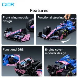 CaDa C64012W CaDA Scale Alpine A525 Formula 1 Car Building Set — achat malin sur Planet-Brick (vue détail 8)