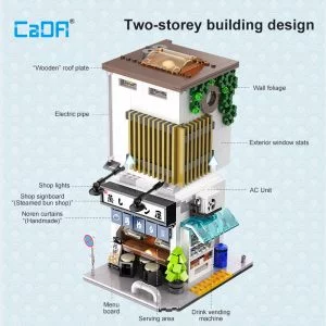 CaDa C66006W Japanese Storefront Series Steamed Bun Shop — achat malin sur Planet-Brick (vue détail 8)
