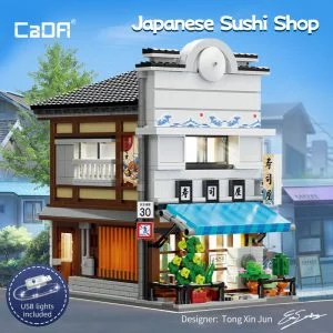 CaDa C66018W Japanese Storefront Series Sushi Shop — meilleur prix sur Planet-Brick (visuel principal)