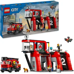 City 60414 La caserne et le camion de pompiers — meilleur prix sur Planet-Brick (visuel principal)