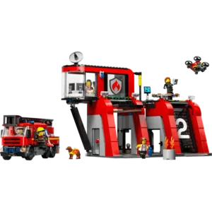City 60414 La caserne et le camion de pompiers — comparateur de prix sur Planet-Brick (vue détail 1)