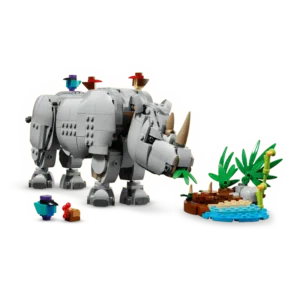 Creator 3-en-1 31171 Animaux sauvages : le rhinocéros majestueux et les oiseaux — meilleure offre du moment sur Planet-Brick (vue détail 5)