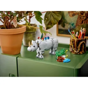 Creator 3-en-1 31171 Animaux sauvages : le rhinocéros majestueux et les oiseaux — meilleur prix sur Planet-Brick (vue détail 9)