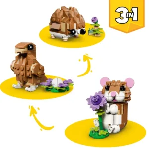 Creator 3-en-1 31376 L’adorable hamster et la fleur — où acheter au meilleur tarif sur Planet-Brick (vue détail 2)