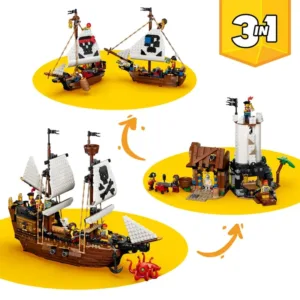 Creator 3-en-1 31387 Bateau pirate mythique — où acheter au meilleur tarif sur Planet-Brick (vue détail 2)