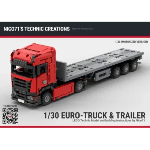 nico71 EU-TRUCK-TRAILER-PDF Euro-Truck and Steering Axle Trailer — meilleur prix sur Planet-Brick (vue détail 9)