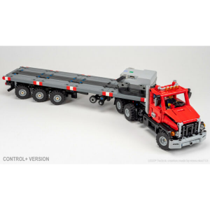 nico71 US-TRUCK-TRAILER Heavy-Duty Truck and Steering Axle Trailer — meilleur prix sur Planet-Brick (visuel principal)