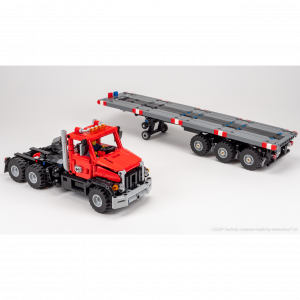 nico71 US-TRUCK-TRAILER Heavy-Duty Truck and Steering Axle Trailer — bons plans et promos sur Planet-Brick (vue détail 3)