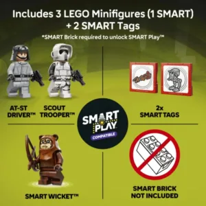Star Wars™ 75424 SMART Play™ : l’attaque du AT-ST™ sur Endor — bons plans et promos sur Planet-Brick (vue détail 3)