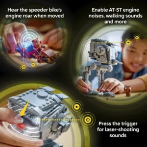 Star Wars™ 75424 SMART Play™ : l’attaque du AT-ST™ sur Endor — comparez les prix sur Planet-Brick (vue détail 4)