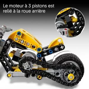 Technic 42225 Moto jaune — achat malin sur Planet-Brick (vue détail 8)