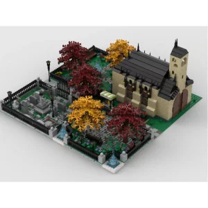 MOCs Prêts-à-Construire BAM-276 Modular Church With Cemetery | build from 4 MOCs — où acheter au meilleur tarif sur Planet-Brick (vue détail 2)