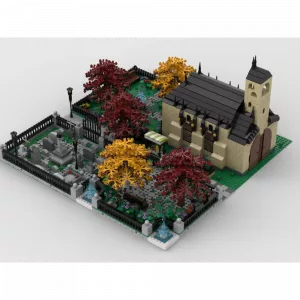 MOCs Prêts-à-Construire BAM-276 Modular Church With Cemetery | build from 4 MOCs — meilleure offre du moment sur Planet-Brick (vue détail 5)
