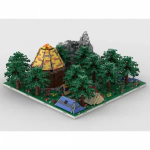 Modular Tent camp in the woods | build from 4 models