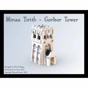 MOCs Prêts-à-Construire BAM-533 Gondor Tower with Trebuchet — comparateur de prix sur Planet-Brick (vue détail 1)