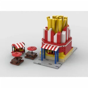 MOCs Prêts-à-Construire BAM-555 Modular French Fries Stand — comparez les prix sur Planet-Brick (vue détail 4)