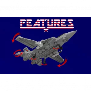 MOCs Prêts-à-Construire BAM-930 Top Fun F14 Tomcat Jet (midi) — comparateur de prix sur Planet-Brick (vue détail 1)