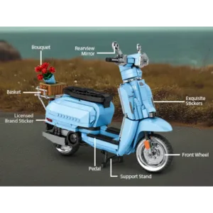 JMBricklayer 11037 La Moto Side-car V200 avec Support — achat malin sur Planet-Brick (vue détail 8)