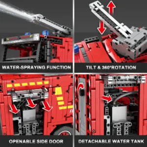 JMBricklayer 22008 Le Camion de Pompiers avec Lance à Eau — bons plans et promos sur Planet-Brick (vue détail 3)