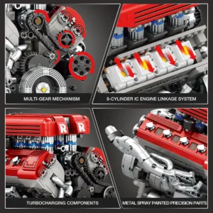 JMBricklayer 33015 Le Moteur V8 — comparez les prix sur Planet-Brick (vue détail 4)