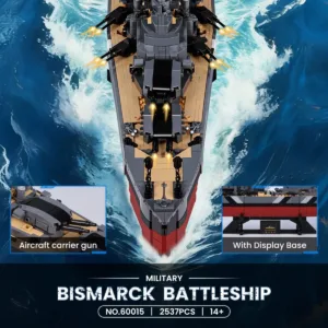 JMBricklayer 60015 Bismarck Battleship 60015 | 2537+PCS | 1:300 — comparateur de prix sur Planet-Brick (vue détail 1)