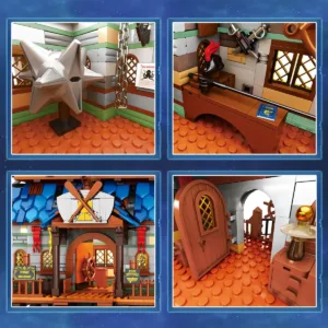 JMBricklayer 66007 Medieval Fishing Store Building Set 66007 | 2329+PCS — bons plans et promos sur Planet-Brick (vue détail 3)