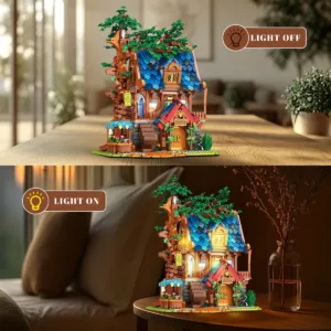 JMBricklayer 66008 Medieval Tree House Lighting Building Block Set 66008 | 2447+ PCS — où acheter au meilleur tarif sur Planet-Brick (vue détail 2)