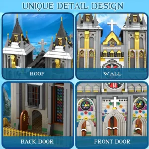 JMBricklayer 66027 European Century Church Building Block 66027 | 3183+ PCS — bons plans et promos sur Planet-Brick (vue détail 3)