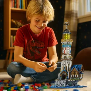 JMBricklayer 66028 Medieval Lighthouse Building Kit  66028 | 2966+ PCS — comparez les prix sur Planet-Brick (vue détail 4)