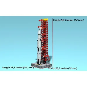 madeofbrick MOB-102 SATURN V ROCKET + LAUNCH PAD (GIANT SIZE) — comparateur de prix sur Planet-Brick (vue détail 1)