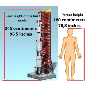 madeofbrick MOB-102 SATURN V ROCKET + LAUNCH PAD (GIANT SIZE) — où acheter au meilleur tarif sur Planet-Brick (vue détail 2)