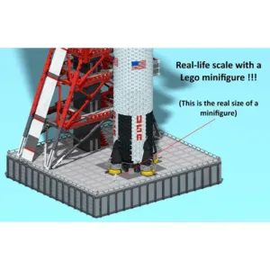 madeofbrick MOB-102 SATURN V ROCKET + LAUNCH PAD (GIANT SIZE) — meilleure offre du moment sur Planet-Brick (vue détail 5)