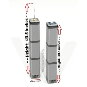 madeofbrick MOB-23 Twin Towers 43.5 inches — comparez les prix sur Planet-Brick (vue détail 4)