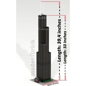 madeofbrick MOB-30 Willis Tower 39 inches — comparez les prix sur Planet-Brick (vue détail 4)