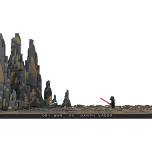 madeofbrick MOB-95 Obi Wan Kenobi Vs Darth Vader Final Duel Star Wars — comparateur de prix sur Planet-Brick (vue détail 1)