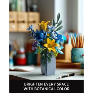 nifeliz NF10337 Wildflower Bouquet with Vase — bons plans et promos sur Planet-Brick (vue détail 3)