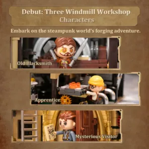Pantasy 85026 Pantasy Steampunk Windmill Workshop — comparatif marchands sur Planet-Brick (vue détail 7)