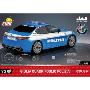 Cobi 24606 Giulia Quadrifoglio Polizia — où acheter au meilleur tarif sur Planet-Brick (vue détail 2)
