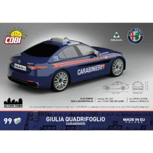 Cobi 24654 Giulia Quadrifoglio Carabinieri — bons plans et promos sur Planet-Brick (vue détail 3)