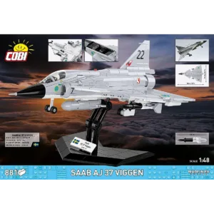 Cobi 5915 Saab AJ 37 Viggen — bons plans et promos sur Planet-Brick (vue détail 3)
