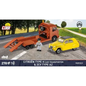 Cobi 24627 Citroen Type H Car Transporter & 2CV Type AZ — bons plans et promos sur Planet-Brick (vue détail 3)