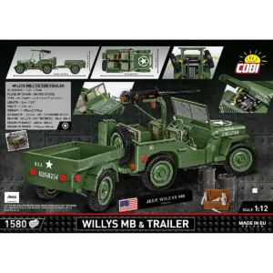 Cobi 2804 Willys MB & Trailer - Executive Edition — comparez les prix sur Planet-Brick (vue détail 4)